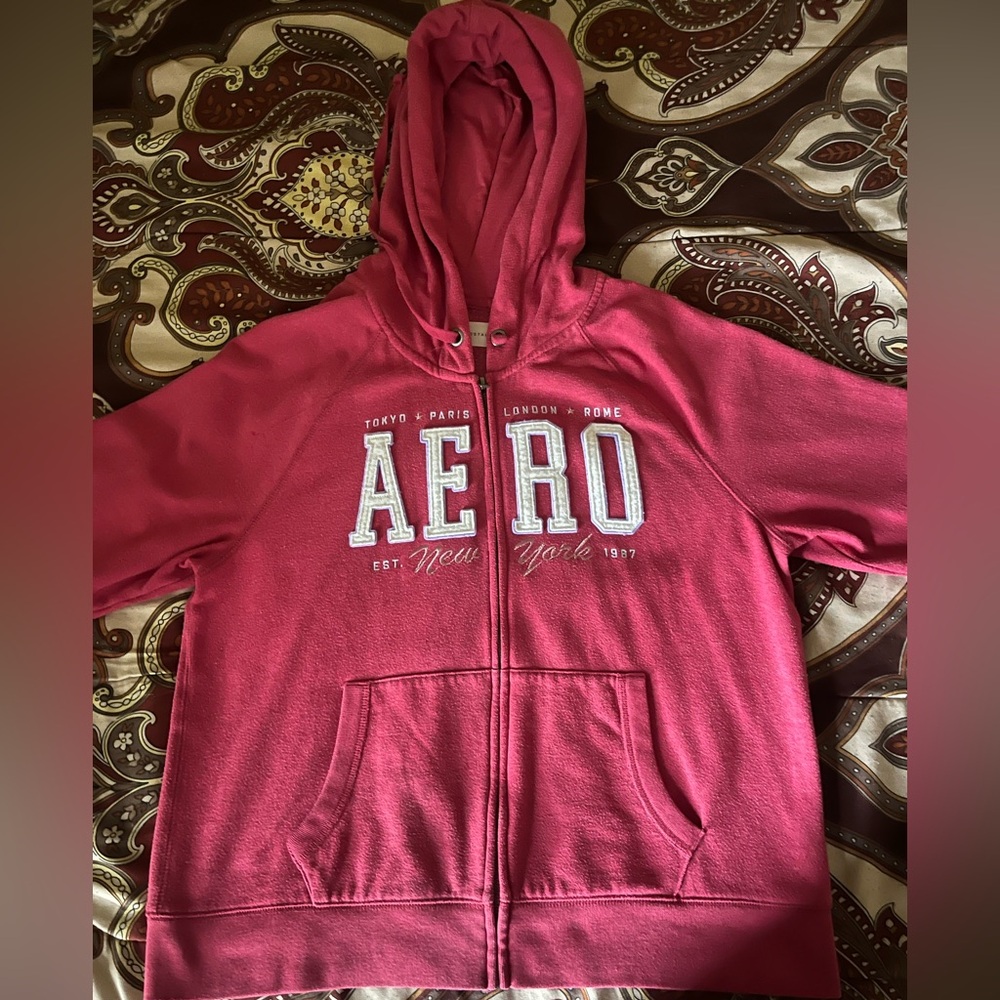 Aeropostale women’s Pink Zip-Up Hoodie